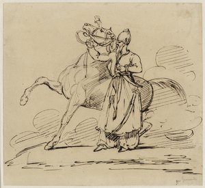 Persan die een paard vasthoudt, ca. 1817-22